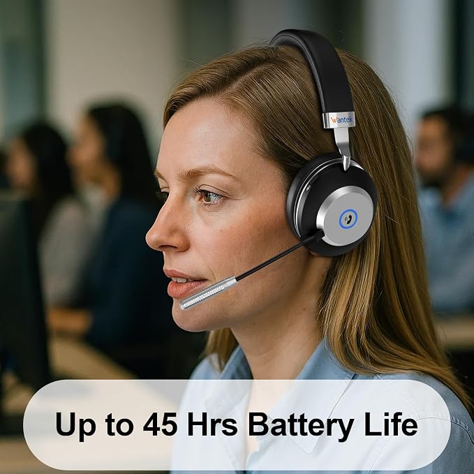 Wantek Wireless Headset with Microphone - Image 4