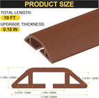 MYFAMIREA 10FT Floor Cord Cover Heavy Duty Cable Cover Protector 3 Channels - Image 2