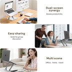 Laptop Stand for Desk – 2.5mm Aluminum Ergonomic Riser, Adjustable Height & - Image 6