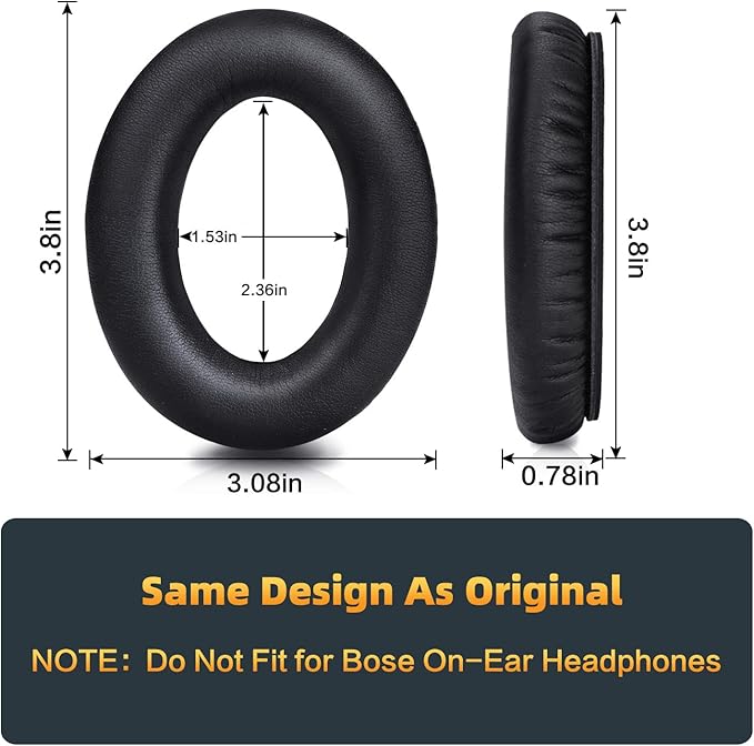 Premium Replacement Ear Pads for Bose QC35 & QC35ii Headphones Made by GEVO- - Image 3