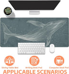 Mouse Pad Large Hand Drawn Whale Non-Slip Gaming Desk Mat - Image 4