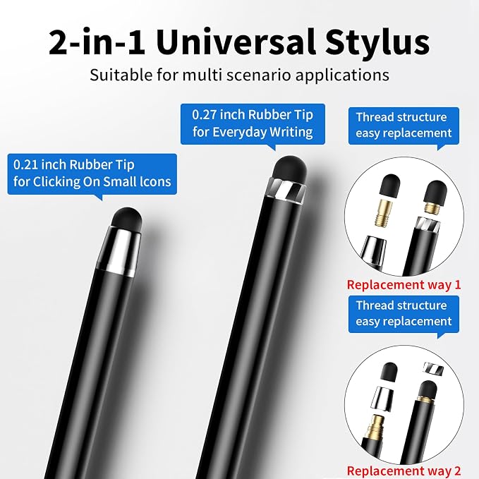 Stylus Pen for Touchscreen, Stylus 2-in-1 High Sensitivity Precision Suitable - Image 2