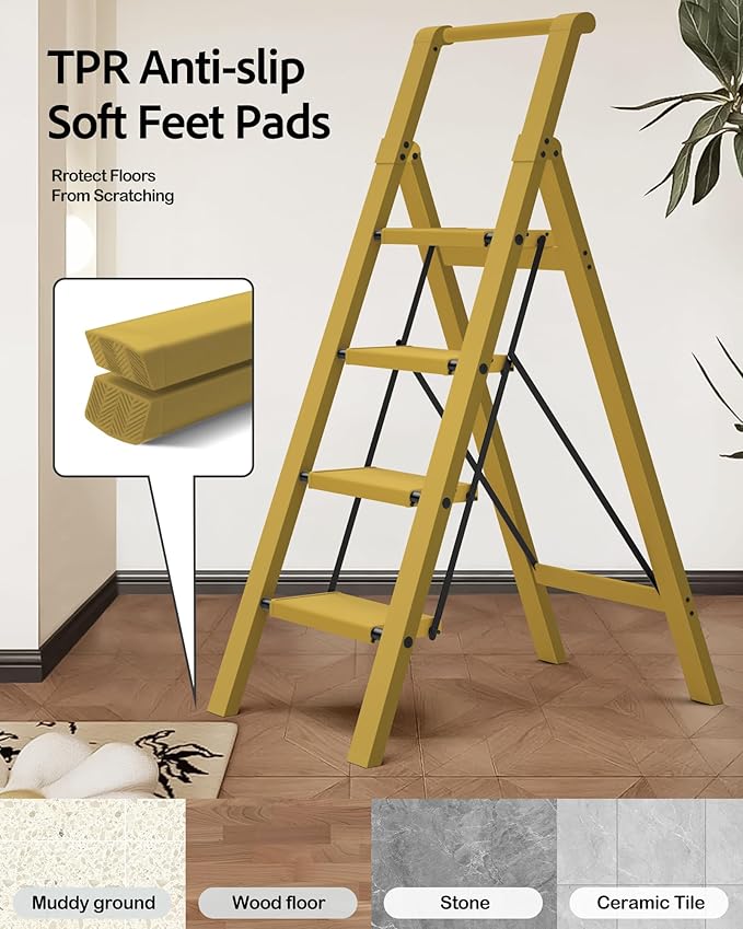 Taranta 4 Step Ladder, Lightweight Aluminum Step Stool - Image 7