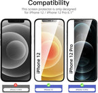 NEW'C 3 Pack Privacy for iPhone 12, iPhone 12 Pro Screen Protector, Enhanced - Image 2