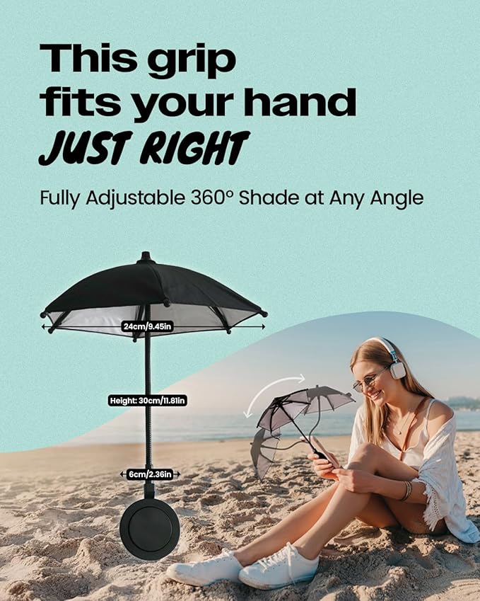 3 in 1 Magnetic Umbrella Sunshade Collapsible Expandable Phone Grip & Stand - Image 5
