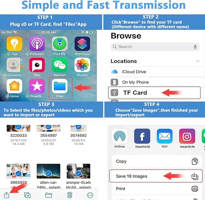 SD Card Reader for iPhone iPad Mac, Lightning & USB-C Dual Interface Memory - Image 8
