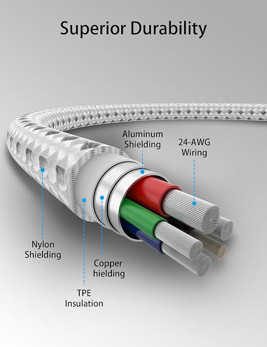 1ft USB C to Lightning Cable Short, 12inch Nylon Braided Type C to Lightning - Image 8