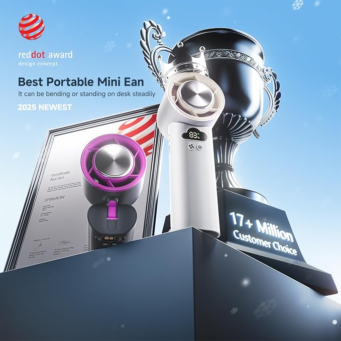 Portable Cooler Handheld Fan, 15000RPM 24H Max Cooling Time Highly Speed Hand - Image 9