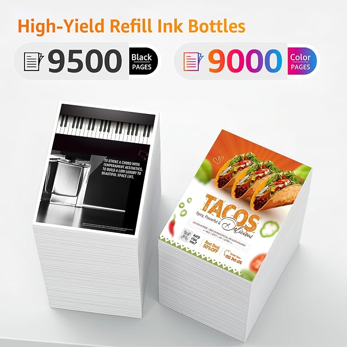 Jeoskarky Compatible for HP 31xl Color HP 32xl Black Ink Bottle for HP Smart - Image 4