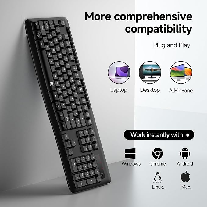 Redragon BK7366 Wired Keyboard, Silent Keyboard - Image 4