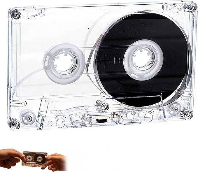 Blank Cassette Tape Case, 45/60/90 Minutes Clear Audio Recording Tape, Empty by Unknown