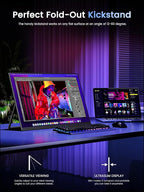 UPERFECT Portable Monitor 4K 120HZ QLED 17.3" | 0.1ms Gaming Monitor, 500 Nits - Image 7