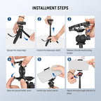 NEEWER TP38 Phone Camera Tripod, Action Camera Adapter Compatible - Image 7