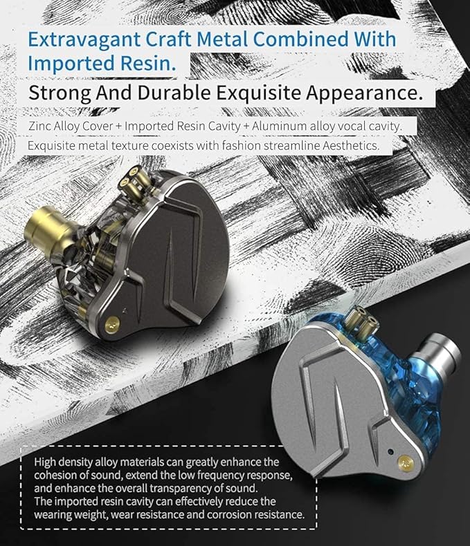 KZ ZSN Pro Dual Drivers 1BA 1DD in Ear Earphones HiFi Power Bass Earbuds - Image 8