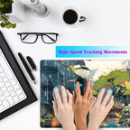 Anime Frog Mouse Pad Desk Mat Cure Frogs On Rainy Days Green Desk Decor Mat - Image 3