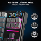 Redragon K743 PRO GB 80% Gasket RGB Gaming Keyboard w/Hype 1.14’’ TFT Screen & - Image 6