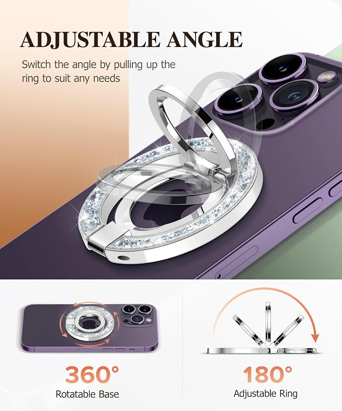 GVIEWIN Magnetic Phone Ring Holder, Compatible - Image 3