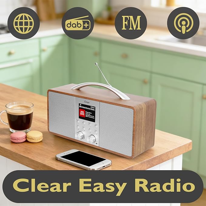 Lemega IR6 Internet Radio with Podcasts & Bluetooth Streaming, FM Stereo Radio - Image 2