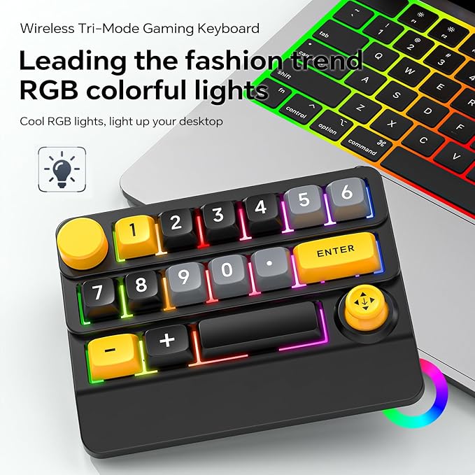 Adventurers W909 Wireless RGB Mechanical Numeric Keypad, Hot-Swappable - Image 5