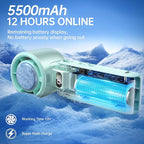 Handheld Portable Fan with Ice Cooler: 100-Speed 5500mAh Rechargeable Handheld - Image 4