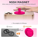 Magnetic Phone Ring Grip Holder, Silicone Finger Loop Grip, Compatible - Image 5