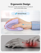 TECKNET Ergonomic Mouse, Rechargeable 2.4G+Bluetooth Vertical Mice 6 DPI - Image 4