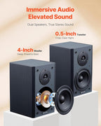 VEVOR Powered Bookshelf Speakers, 20W x 2, Active Studio Monitor Speaker - Image 2