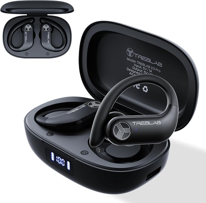 TREBLAB X3 Pro - Ultra Comfortable Earhooks, Pure-HD Sound, Punchy Bass by TREBLAB