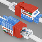 Everest 45° Angled RJ45 Cat5e Keystone Jacks 10-Pack in Orange - Image 8