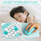 Wireless Keyboard and Mouse Combo, Full-Sized Quiet Wireless Keyboard and - Image 3