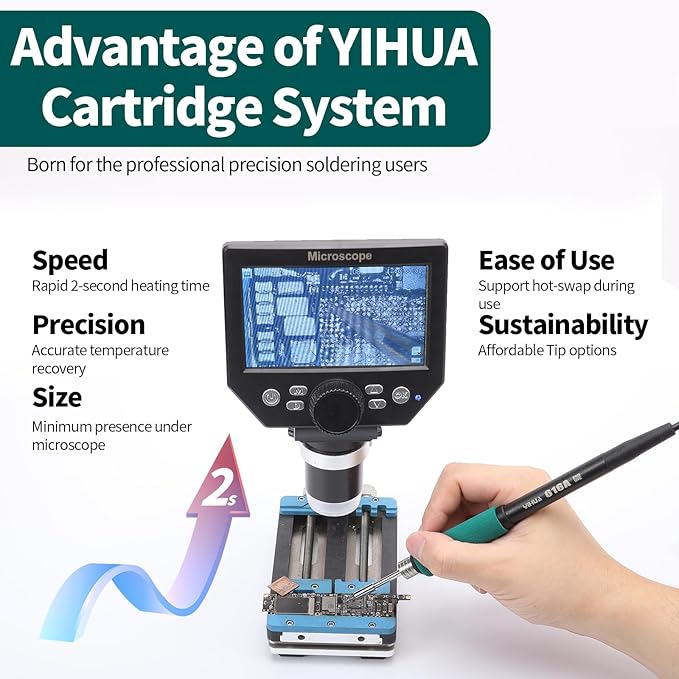 YIHUA 982 Precision Soldering Iron Station Kit - Image 6
