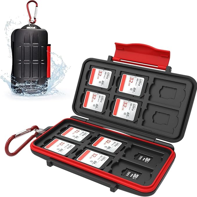 Kiorafoto Professional IPX5 Water-Resistant Anti-Shock Holder Storage SD SDHC by Kiorafoto