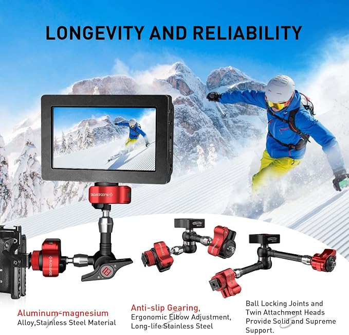 IFOOTAGE Magic Arm Clamp MA5-6, 11 Inches Adjustable Friction Power - Image 5