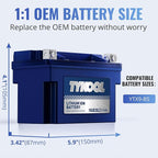 TYKOOL YTX9-BS-PRO, 3X Cranking Amps, 5X Life, Lithium LiFePO4 Motorcycle - Image 4