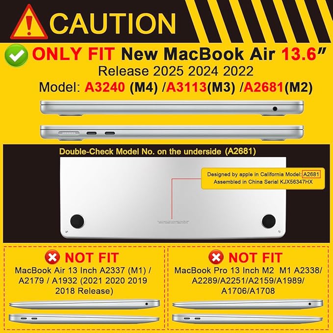 Batianda Case for New MacBook Air 13.6 inch 2025 M4 2024 2022 Release A3240 - Image 2