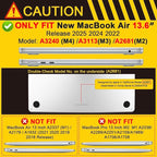 Batianda for New MacBook Air 13.6 inch Case 2025 M4 2024 2022 Release Model - Image 2