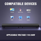 Sound Bar, 100W Sound Bar for Smart TV, 2 in 1 Detachable Home Speaker Bass - Image 5