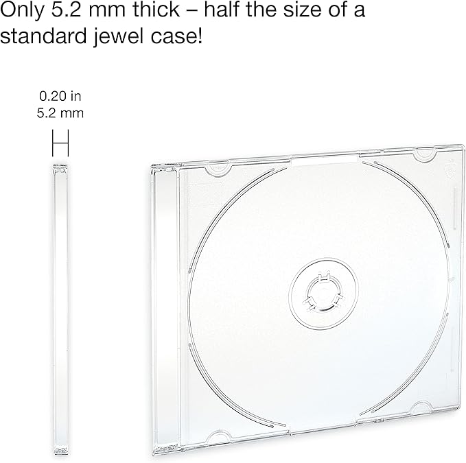 Verbatim CD DVD Blu-Ray Disc Slim Storage Disc Cases 0.2 inches Assorted Colors - Image 3