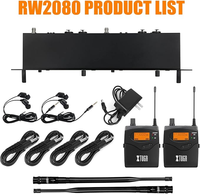 XTUGA RW2080 Wireless in Ear Monitor System Mono Design Dual Channel Wireless - Image 7