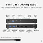 Plugable USB C Docking Station Dual Monitor, USB4 40G 100W Laptop Charging Dock - Image 2