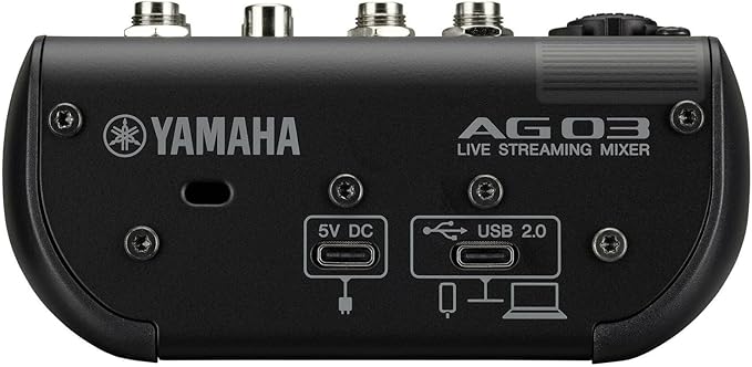Yamaha AG03MK2 Black 6-Channel Live Streaming Loopback Mixer/USB Interface - Image 6