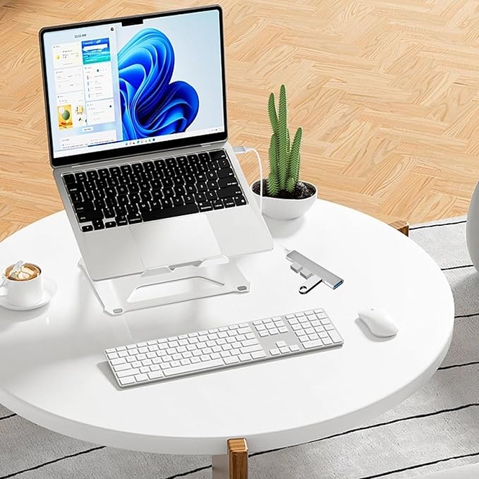 4 Ports USB C to USB Hub, Aluminum Type C to USB A 3.0 Adapter, Plug and Play - Image 3