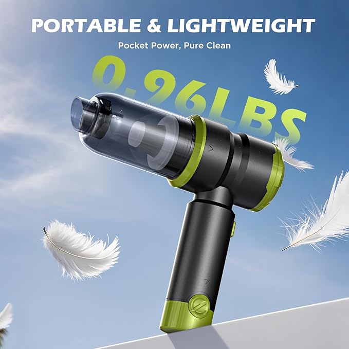 Handheld Car Vacuum with 15000PA Power, 4 in 1 Small Powerful Cordless Vacuum - Image 7
