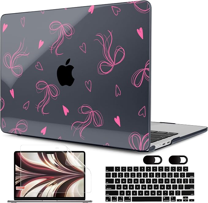 MEEgoodo Case for MacBook Air M4/M3/M2 13.6 inch 2025 2024 2022, Fit Model by MEEgoodo