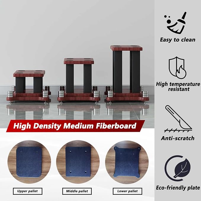 A Pair of Universal Speaker Stands, Heavy Duty Speaker Stands Holds Bookshelf - Image 7
