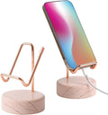 Marble Phone Stand with Metal Holder, Charging Available While Using, Swipe Up by TransMarble