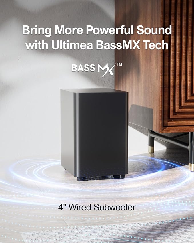 ULTIMEA 5.1ch Sound Bar with Subwoofer, Home Theater Virtual Surround Sound - Image 8