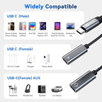2PCS USB C Headphone Splitter, CCZ CA01 USB C to Type C Headphone Jack and - Image 6
