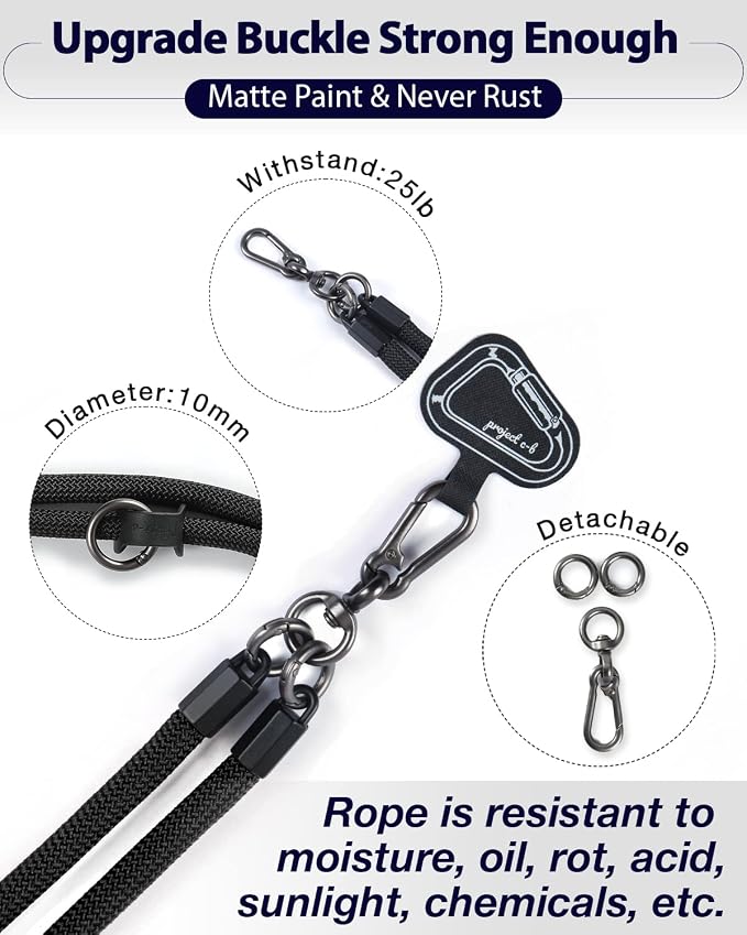 project-cb Cell Phone Lanyard ×1, Tether Tab ×2, Universal Adjustable Phone - Image 3