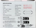 Wireless Bluetooth Headphones Over Ear 65H Playtime HiFi Stereo Headset - Image 9